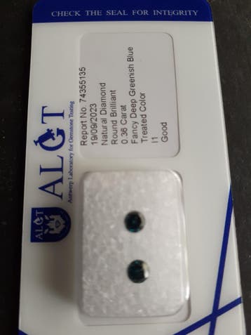 Diamonds Pair Round - Natural - certified - 0.36 ct - sealed, Verzenden, Nieuw