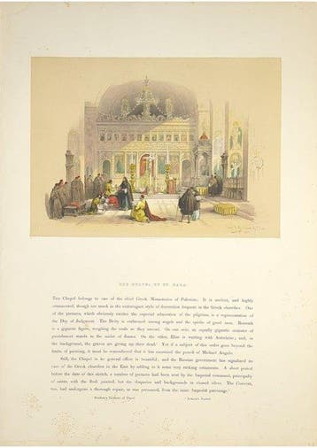 David Roberts (1796–1864) - The Chapel of St. Saba — Holy