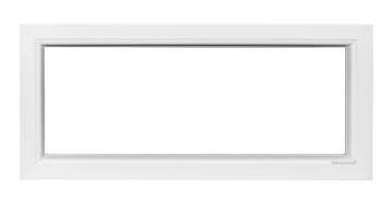 PVC raam vast b98xh45 cm wit stomp, Gevelraam of Ruit, Minder dan 80 cm, 80 tot 120 cm, Nieuw