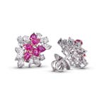 Boucles doreilles tendance - 14 carats Or blanc - 3.89ct.