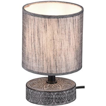 LED Tafellamp - Trion Maria - E14 Fitting - Rond - Mat Grijs, Huis en Inrichting, Verzenden, Nieuw