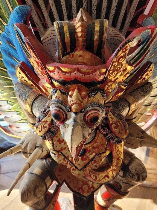 Large garuda statue 175 cm x 140 cm - Beeld - Azië, Antiquités & Art, Art | Art non-occidental