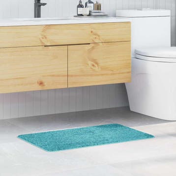 vidaXL Antislip Badmat Turquoise 50 x 80 cm PP, Verzenden