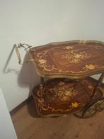 Chariot de service - Bois, Laiton