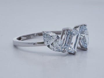 Zonder minimumprijs - Ring - 14 karaat Witgoud - 2.21ct. tw., Nieuw