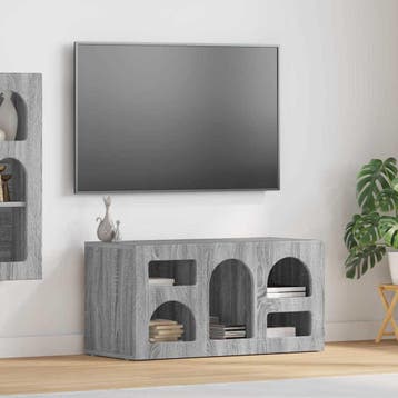 vidaXL TV Kast ELST 80 x 35 x 40 cm Grijs Sonoma Bewerkt, Verzenden