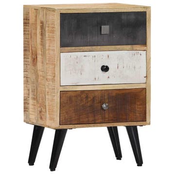 vidaXL Nachtkastje 40x30x60 cm massief mangohout, Maison & Meubles, Verzenden