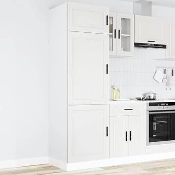 vidaXL Keukenkast Porto bewerkt hout wit, Verzenden