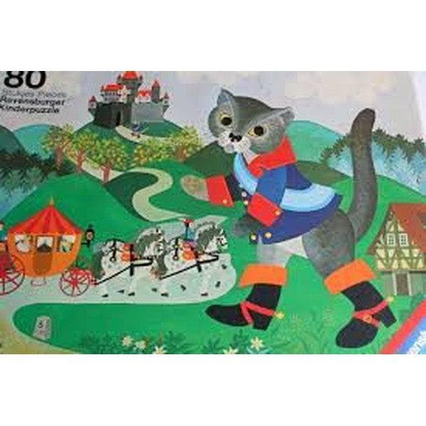 Vintage puzzel de Gelaarsde kat, Boeken, Schoolboeken, Verzenden