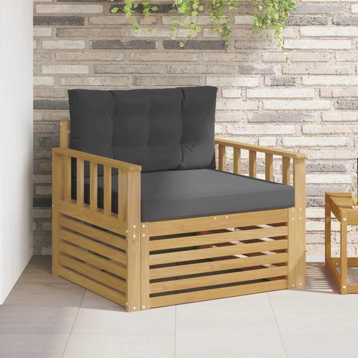 vidaXL Buitensofa Polyester Wit, Tuin en Terras, Tuinsets en Loungesets, Nieuw, Verzenden