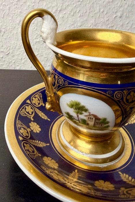 Tasse et soucoupe - Porcelaine, Antiek en Kunst, Antiek | Glaswerk en Kristal