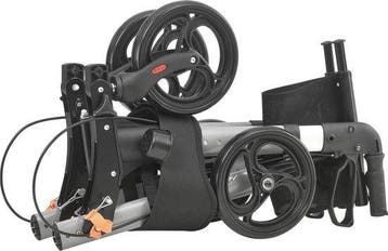 Veiling - Opvouwbare Rollator - Incl. zitje & boodschappenta, Diversen, Gebruikt