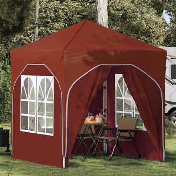 vidaXL Pop-up Feesttent 192 x 192 x 245 cm Terracotta, Verzenden, Nieuw