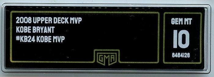 Upper Deck - 2008 - MVP - GMA 10 - Graded - Gem Mint - Kobe, Collections, Autocollants