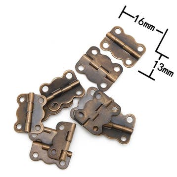 Set van 40 metalen scharniertjes (16x13 mm brons), Verzenden, Nieuw