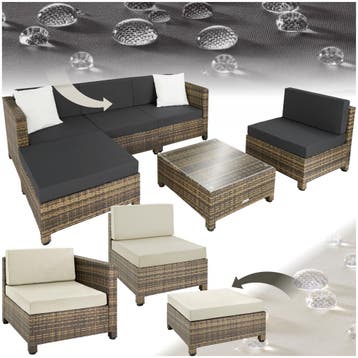 Rotanlounge met aluminium frame, Tuin en Terras, Verzenden, Nieuw