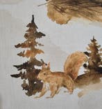 Stof Mountain Paradise met bosdieren - Natural Design -