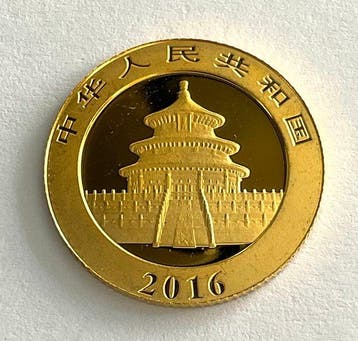 China. 50 Yuan 2016, Chinese Panda, 3gr