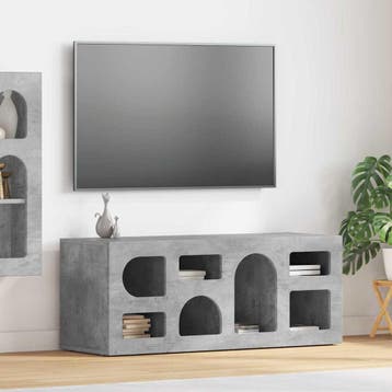 vidaXL TV Kast ELST 100 x 35 x 40 cm Beton Grijs Bewerkt, Verzenden