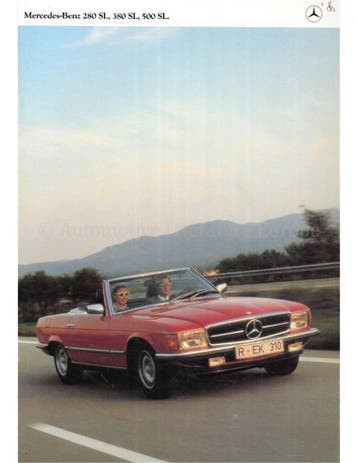 1980 MERCEDES BENZ SL BROCHURE FRANS