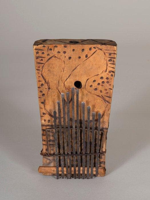 Lamellofon (Sanza) – Mali – hout en ijzer – late 20e eeuw, Antiquités & Art, Art | Art non-occidental
