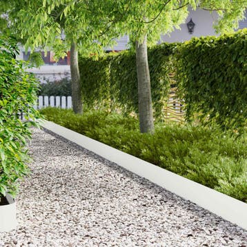 vidaXL Gazonrand 20 st 102 x 15 x 4 cm Staal Wit, Verzenden