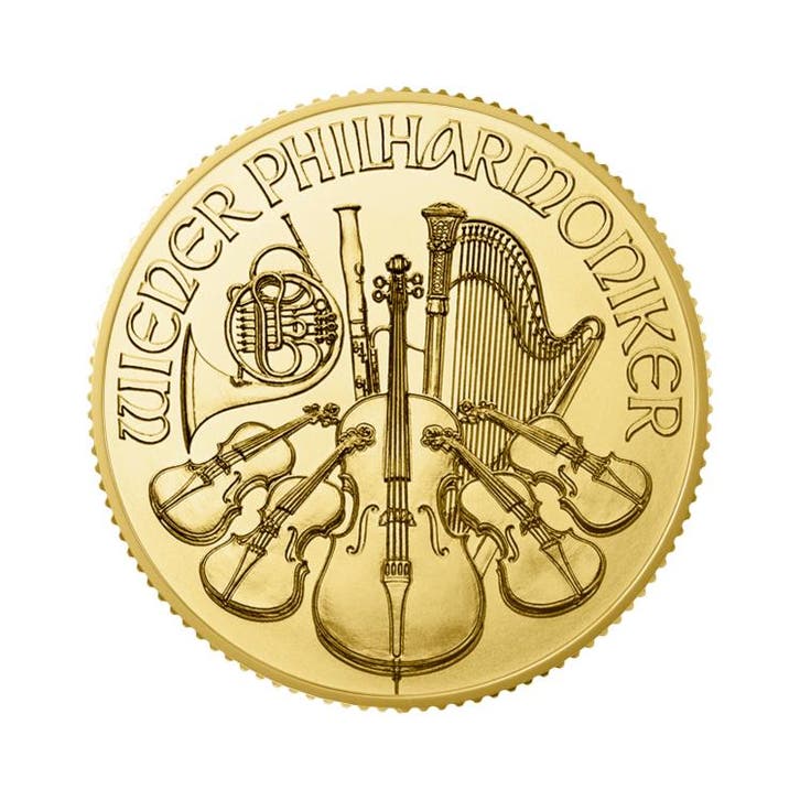 Gouden munt Philharmoniker 1/4 troy ounce, Timbres & Monnaies, Métaux nobles & Lingots