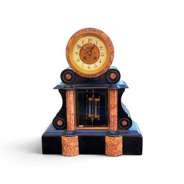 Horloge Napoléon III Marbre, Laiton - 1850-1900, Antiquités & Art