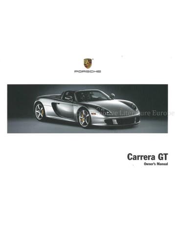 2004 PORSCHE CARRERA GT INSTRUCTIEBOEKJE ENGELS (CANADA)