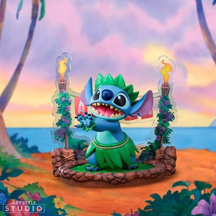 Lilo & Stitch Statue 1/10 Stitch Hula Dance 10 cm, Verzamelen, Disney, Nieuw, Ophalen of Verzenden