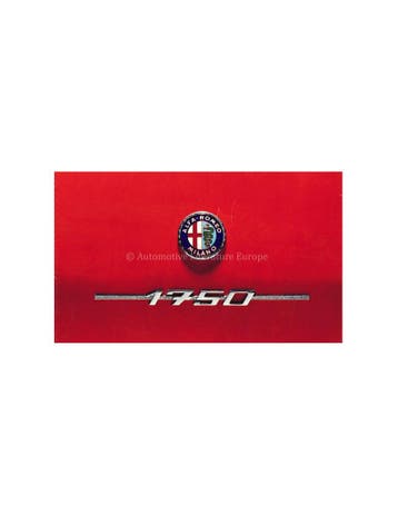 1969 ALFA ROMEO SPIDER 1750 BROCHURE NEDERLANDS, Ophalen of Verzenden