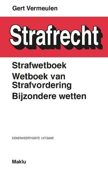 Strafwetboek, Wetboek van strafvordering, Bijzondere wetten, Verzenden, Gert Vermeulen