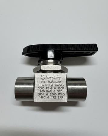 Swagelok SS-43GF4-SG 2-Way ball valve 1/4 inch Female NPT..., Verzenden, Nieuw