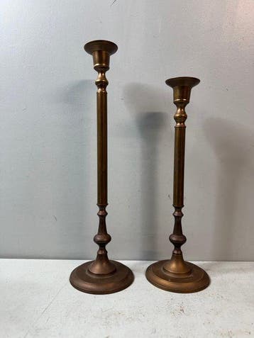 Kandelaar Prachtige Set Vintage Messing Kandelaars (2 stuks)