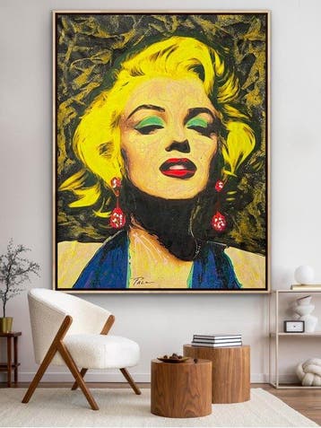 Joaquim Falco - MARILYN ON PURPLE GOLD BACKGROUND.XXL Fluor