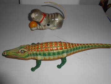 Köhler - Krokodil - Opwindbaar blikken speelgoed - 1950-1959