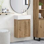 vidaXL Badkamermeubel met kraan Artisanaal eiken 45,5 x 22,5, Verzenden, Nieuw