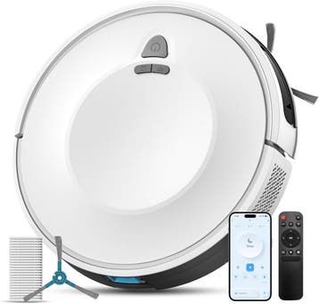 Redkey E6 Robotstofzuiger - Compacte 7,5cm gadget met Z-n..., Verzenden, Zo goed als nieuw, Reservoir, Robotstofzuiger