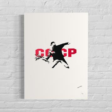 Banksy CCCP Love Is in the Air Lithografie Arches 300gsm