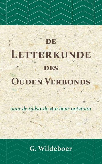 De Letterkunde Des Ouden Verbonds | G. Wildeboer | Nieuw, Verzenden, G. Wildeboer
