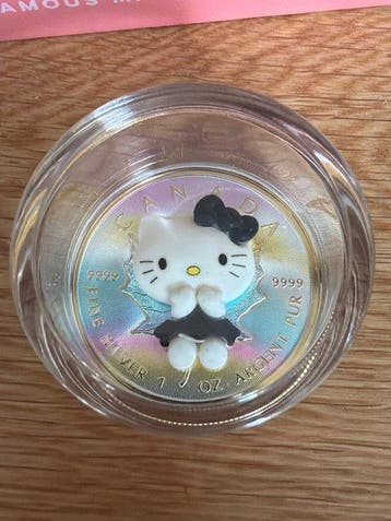 Canada. 5 Dollars 2025 Hello Kitty Insert 1 oz (.999) mit