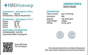 2-delige sieradenset - 14 karaat Witgoud - 1.31ct. tw.