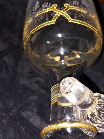 Karaf - Kristal - 24 kt goudgegraveerd
