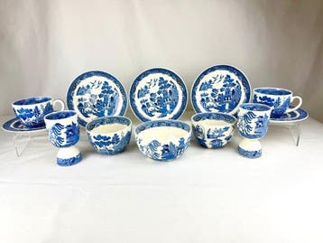 Wedgwood - Tafelservies (12) - Aardewerk - Willow, Antiquités & Art