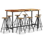 vidaXL 9-delige Barset massief gerecycled hout, Huis en Inrichting, Complete eetkamers, Verzenden, Nieuw