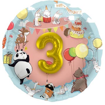 Helium Ballon Dieren Cijfers 3D 56cm, Verzenden, Nieuw