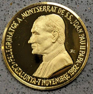 Spanje. Gold medal 1982 Joan Paul II