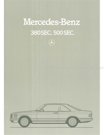 1982 MERCEDES BENZ S KLASSE COUPE BROCHURE NEDERLANDS, Nieuw