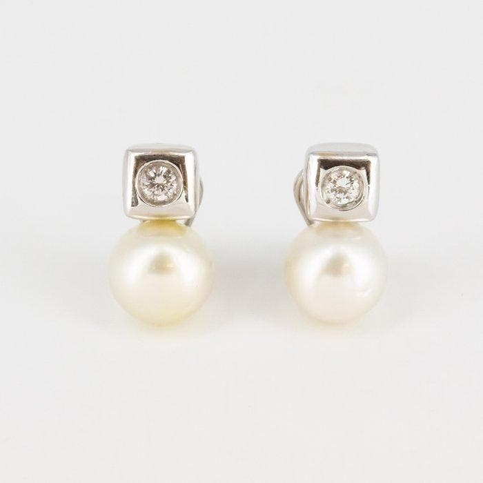 Boucles doreilles - 18 carats Or blanc - 0.50ct. tw., Bijoux, Sacs & Beauté, Boucles d'oreilles
