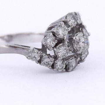 Bague de cocktail - 18 carats Or blanc - 1.70ct. tw. -